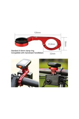 Bisiklet Dağ Bisikleti Alüminyum Alaşımlı Kod Masa Standı Evrensel Kod Tablosu Uzatma El Feneri Braketi Siyah Siyah