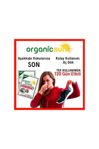 Organicsun 20'li Paket Ayakkabı Koku Önleyici Giderici Toz
