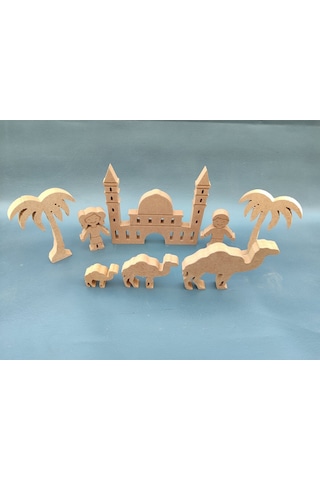 Neşeli Ahşap Des 12 Ayasafya Cami, Palmiye, Çocuk Ve Deve. Ramazan Ayına Özel Ahşap Boyama Etkinliği, Boyama Seti Model Tyby3vm4mvl057q164