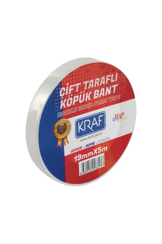 Çift Taraflı Köpük Bant, 19mm X 5m, 5 Adet Diğer