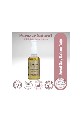 Purezer Natural Doğal Saç Bakım Yağı 50 ML
