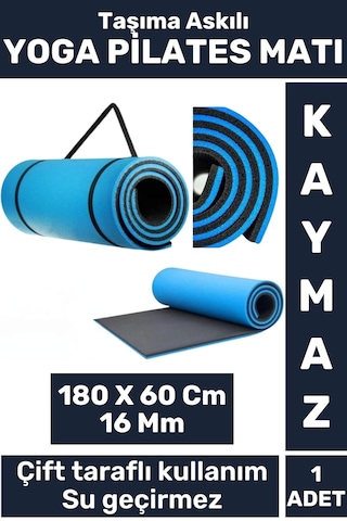 Özel Üretim Kompakt Taşıma Askılı Çift Taraflı Su Geçirmez Kamp Uyku Minder Yoga Pilates Matı 16 Mm Çok Renkli