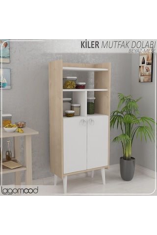 Lagomood Kiler Çok Amaçlı Dolap Banyo & Mutfak Meşe-Beyaz