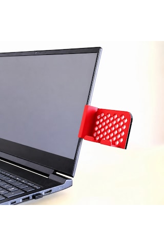 Buradabulabilirsin 3d Baskı Monitor Telefon Tutucu - Petek Desenli Laptop Kenar Telefon Tutucu-kırmızı Bbz