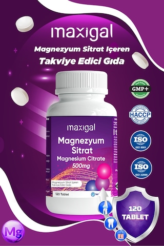 Maxigal Magnezyum Sitrat 120 Tablet
