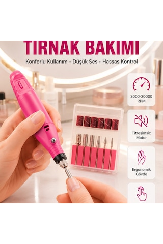 6 Uçlu Elektrikli Manikür Pedikür Seti Yeni Nesil 88952496