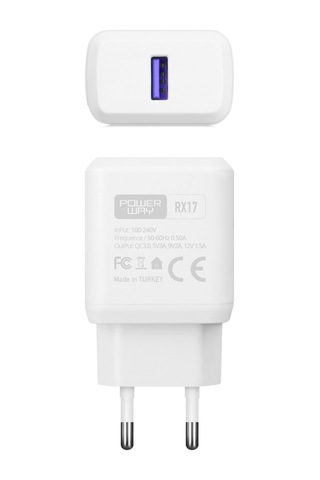 POWERWAY 3 AMPER LİGHTNİNG QC 3.0 ŞARJ ALETİ RX17