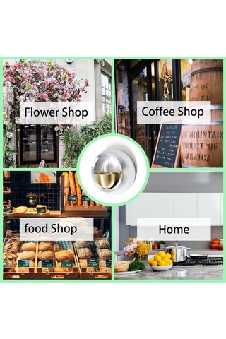 Neevoyu Magnetik Giriş Alarmı Zil - Mağaza/giriş Dekorasyonu - İki Yollu Kurulum Demir/ahşap Kapı - Gümüş Renk