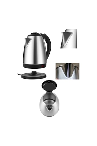 Elektrikli - 539 - Paslanmaz Çelik Su Isıtcı Çelik Kettle 1.8 Lt. - Csmo-tex - Uzun Ömürlü