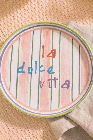 Mama Mia & La Dolce Vita Nordic 4'lü Pasta Tabağı 22 Cm Çok Renkli