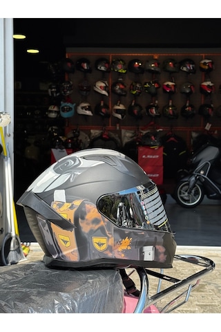 Mts Fullface Kask Ece2206 Sertifikalı Güneş Vizörlü Krem
