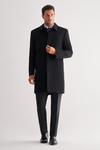 İmza Siyah 110 Cm Kaşe Düz Sırt Kapitoneli Astar Comfort Fit Classic Palto 1005245154 Siyah
