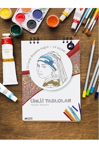 Postermanya Ünlü Tablolar Yetişkinler Için Boyama Kitabı, Mandala Boyama Kitabı, Hobi Sanatsal Boyama Sayfaları,