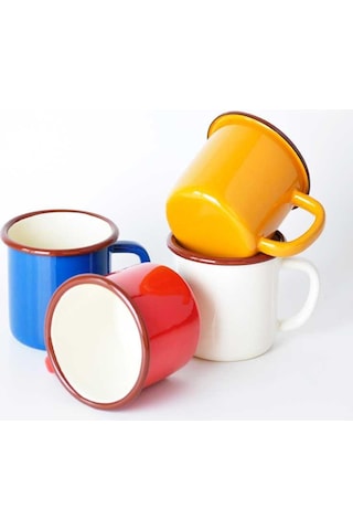 Emaye Kupa Kırmızı Kırmızı