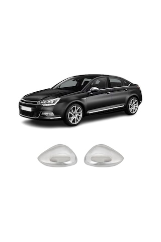 Citroen C5 Uyumlu 2008-2018 Krom Ayna Kapağı 2 Parça Paslanmaz Çelik