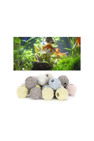 Folinda 5 Renkli Akvaryum Filtre Malzemesi: Mineral Ve Nano Spherical Toplar 500g - Su Kalitesi, Renklendirme Ve Bağışıklık Geliştirici