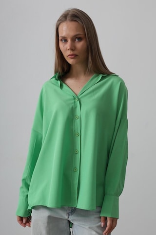 Geniş Manşet Detaylı Gömlek - A.yeşil Yeşil