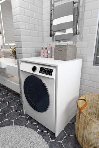 Çamaşır Makinesi Dolabı Kurutma Makinesi Uyumlu Kapaksız Dolap 91.8 X 67.3 X 60 Cm Beyaz