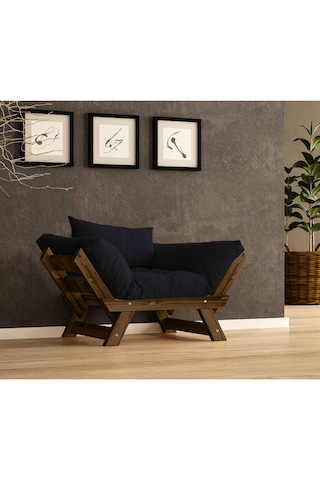 Woodesk Adalar Masif Ceviz-siyah Renk Berjer Cpt8139-140 Siyah