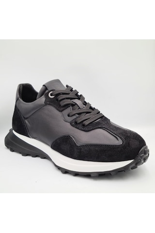 Libero L4821 Siyah Hakiki Deri Erkek Sneaker Spor Ayakkabı Siyah