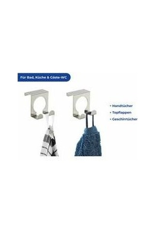 Bloomnest Asmak İçin İkili Havlu Askısı, Mutfak Havluluk, Paslanmaz Çelik, 5x5 Cm, Mat-mat, Güzel Tasarım