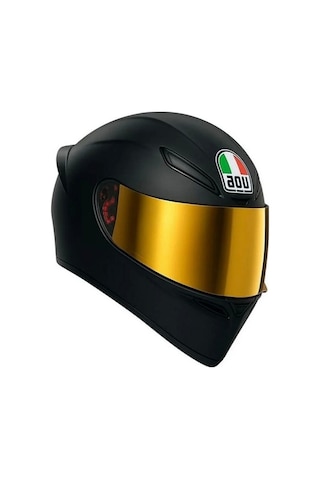 Agv K1 S Mono Matt Black Gold Vizör Kask Mat Siyah