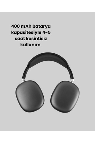 Bluetooth V5.0 Kablosuz Kulak Üstü Kulaklık Katlanabilir Mikro Usb Girişli 1