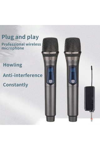 Yifomall Kablosuz Vhf Mikrofon Seti - Şarj Edilebilir, 50m Menzil, Profesyonel Ses Kalitesi, Konferans/karaoke İçin