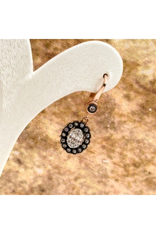 Elmas Montür Rosegold Oval Spor Gümüş Set Takım Rose Gold