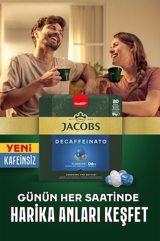 Jacobs Classico Kafeinsiz Nespresso Uyumlu Alüminyum Kapsül Kahve 40 Kapsül Kapsül Kahve