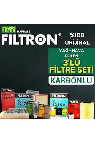 Hyundai I20 1.2 Filtron Filtre Bakım Seti 2015-2018 3Lü Karbonlu 553226125