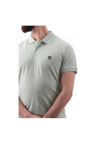 Timberland Tb0a6bx4 Millers River Sleeve Stretch Polo Açık Yeşil Erkek T-shirt Mavi