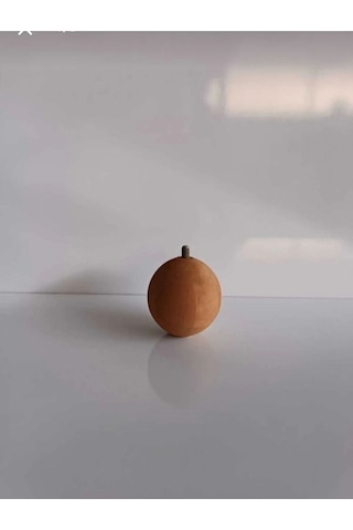 Puf Ayağı Mobilya Ayağı Ahşap Topaç Ayak Masa Sehpa Ayağı Ahşap Yuvarlak Ayak Yükseklik 7.5 Cm Kahverengi