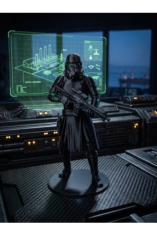 Riva Self Star Wars Rogue One Death Trooper Figür Koleksiyonluk Karakter Biblo 3d Baskı 10-13-15 Cm 10 cm