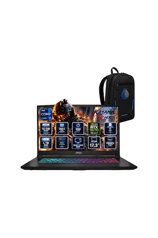 MSI Katana 17 HX B14WGK-285XTRRNP04 i7-14650HX 16 GB 4 TB SSD RTX5070 17.3" W11P Dizüstü Bilgisayar