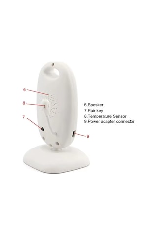 2.0 Lcd Kablosuz Bebek Monitörü Gece Görüş, İki Yönlü Ses, Sıcaklık Ve Ağlama Algılama