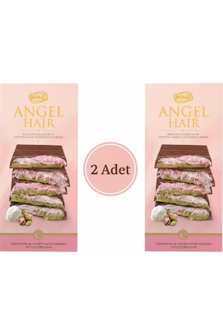Bolçi Angel Hair Antep Fıstık Dolgulu Ve Pişmaniyeli Sütlü Çikolata 170 G 2 Adet