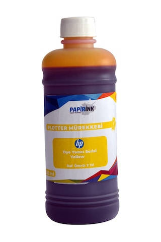 Hp T610 - T790 - T2300 Uyumlu Plotter Mürekkebi 500 gr. Dye Y Hp T610 - T790 - T2300 Uyumlu Plotter Mürekkebi 500 gr. Dye Y