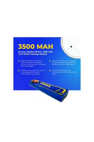 Ecovacs Deebot N8 Pro+ 3500 Mah 14.4v Robot Süpürge Batarya
