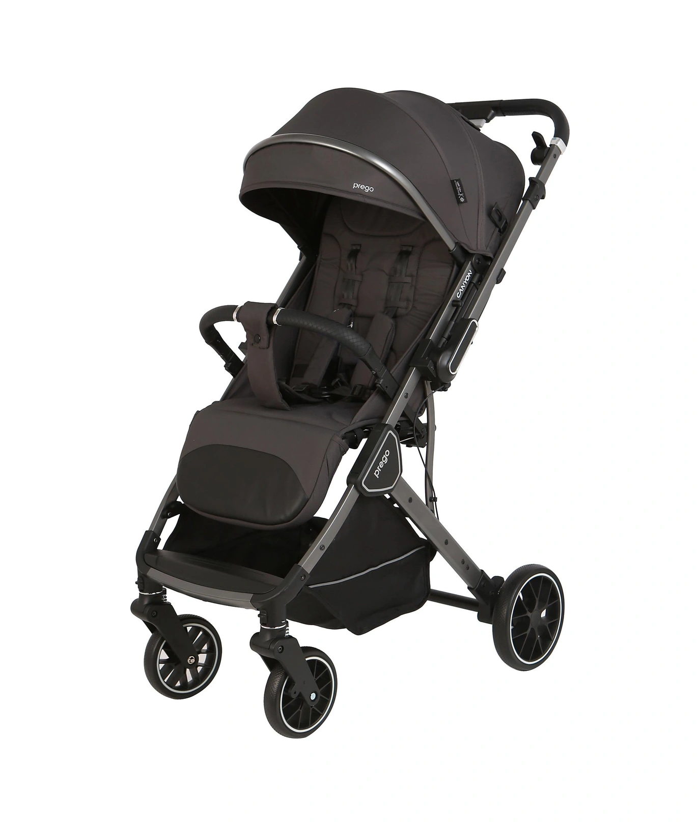 Prego Canyon Koldan Çift Yönlü Kabin Boy Bebek Arabası Gri