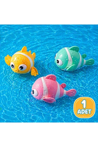 Kurmalı Yüzen Balık Su Küvet Oyuncağı Bebek Banyo Eğlencesi 1 Adet