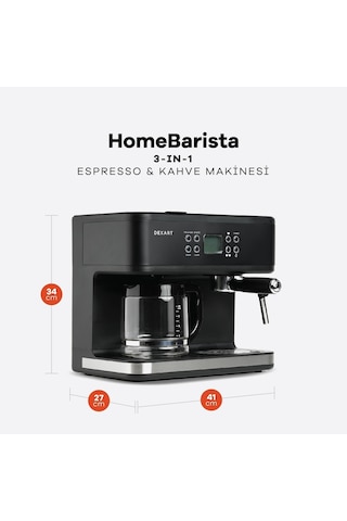 Dexart Home Barista 3-in-1 Filtre Kahve & Espresso Makinesi
