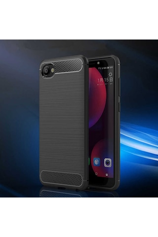 Htc Desire 12 Kılıf Zore Room Silikon Kapak Gri