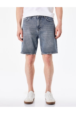 Koton Pamuklu Normal Bel Straight Fit Jean Şort İndigo Stone 6sam40389nd Indigo - Taş