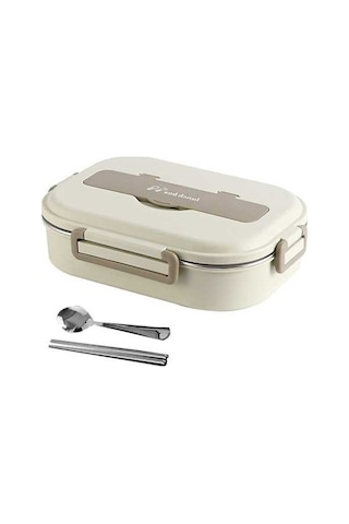 Yalıtımlı Taşınabilir Öğle Kutusu - Mikrodalga Isıtma, Krem Beyaz, Ulzyvf Krem - Beyaz