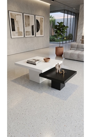 Most Marmoris %100 Mdf Orta Sehpa Set Evinize Teslim Aytaşı Siyah