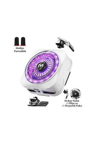 Hepsi Memo Cx21 18w Manyetik Telefon Soğutucu Rgb Işıklı Yarı İletken Buz Soğutmalı Mobil Oyun Fanı- 5775 Najm