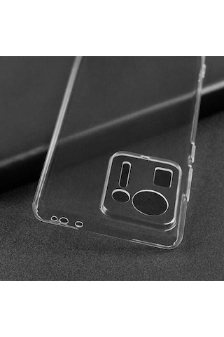 Xiaomi Mi Mix 4 Kılıf Kamera Korumalı Süper Silikon Kılıf Renksiz
