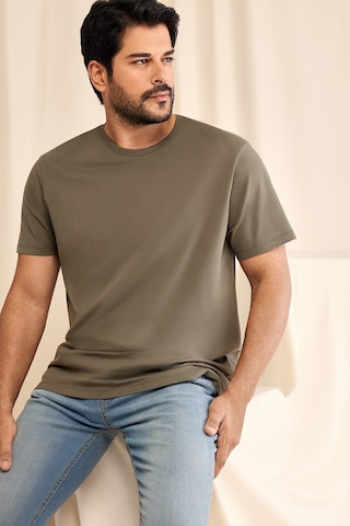 AC&Co / Altınyıldız Classics 4A4800000001HAKXS Slim Fit Bisiklet Yaka Kısa Kol Pamuklu Erkek Tişört Haki