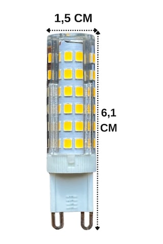 10 Adet Heka 7w 49w 3000k Gün Işığı G9 Duylu Dim Edilebilir Led Kapsül Ampul